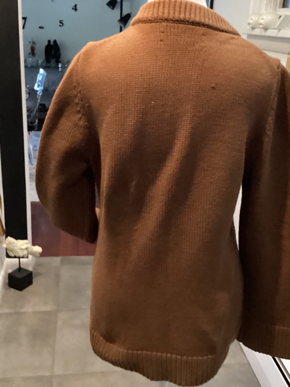 Loft brown cable, net sweater, button-down well-made packets adorable - Picture 4 of 5